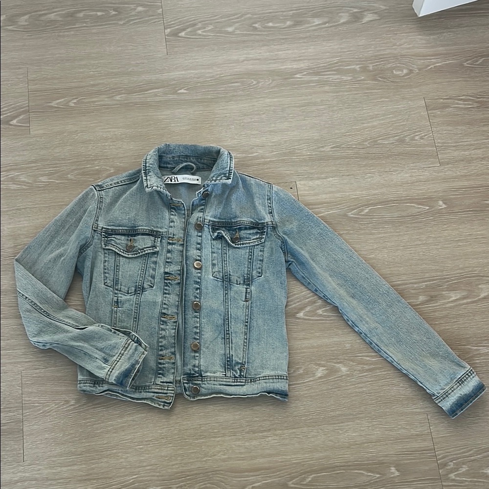 Zara Sky Blue Jean Jacket